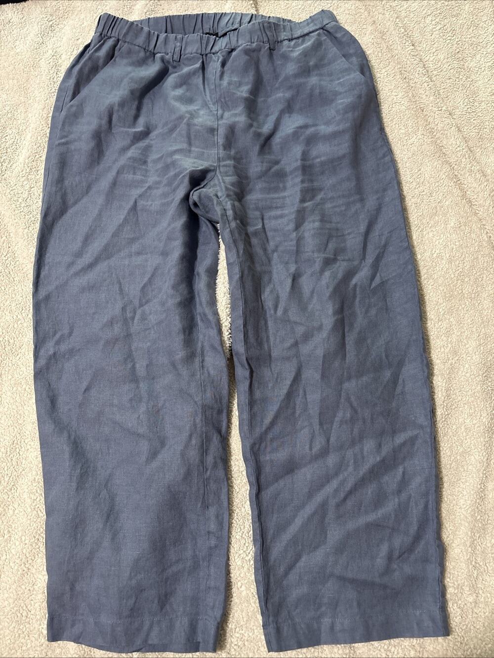 Quince L 100% European Linen Pants, Boho, Preppy, EUC, Resort, Beach